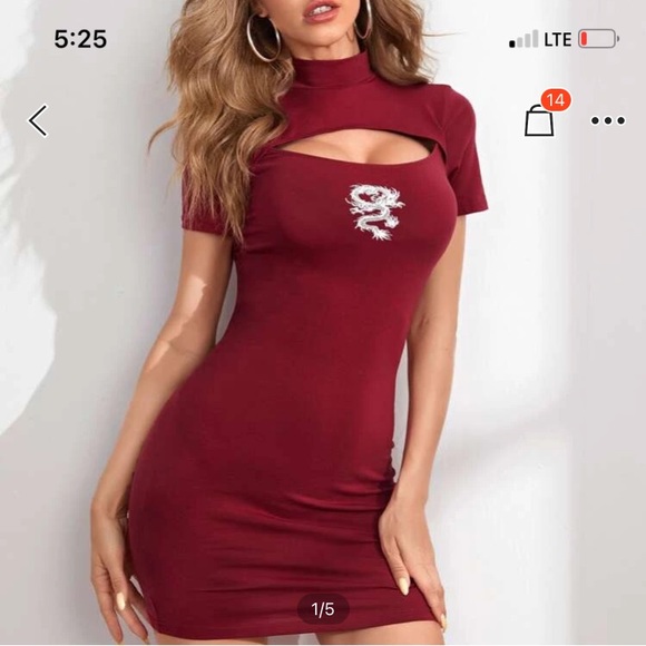 Chinese cut out body con - Picture 1 of 1